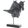 imageDeco 79 Polystone Horse Decorative Sculpture Home Decor Statue Accent Figurine 22quot x 7quot x 25quot BrownBlack