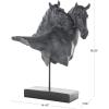 imageDeco 79 Polystone Horse Decorative Sculpture Home Decor Statue Accent Figurine 22quot x 7quot x 25quot BrownBlack