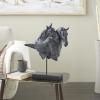 imageDeco 79 Polystone Horse Decorative Sculpture Home Decor Statue Accent Figurine 22quot x 7quot x 25quot BrownBlack