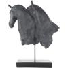 imageDeco 79 Polystone Horse Decorative Sculpture Home Decor Statue Accent Figurine 22quot x 7quot x 25quot BrownBlack
