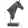imageDeco 79 Polystone Horse Decorative Sculpture Home Decor Statue Accent Figurine 22quot x 7quot x 25quot BrownBlack