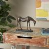imageDeco 79 Polystone Horse Decorative Sculpture Home Decor Statue Accent Figurine 22quot x 7quot x 25quot BrownBronze