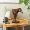 imageDeco 79 Polystone Horse Decorative Sculpture Home Decor Statue Accent Figurine 22quot x 7quot x 25quot BrownDark Brown