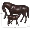 imageDeco 79 Polystone Horse Decorative Sculpture Home Decor Statue Accent Figurine 22quot x 7quot x 25quot BrownDark Brown
