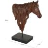 imageDeco 79 Polystone Horse Decorative Sculpture Home Decor Statue Accent Figurine 22quot x 7quot x 25quot BrownDark Brown