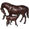 imageDeco 79 Polystone Horse Decorative Sculpture Home Decor Statue Accent Figurine 22quot x 7quot x 25quot BrownDark Brown