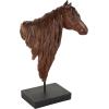 imageDeco 79 Polystone Horse Decorative Sculpture Home Decor Statue Accent Figurine 22quot x 7quot x 25quot BrownDark Brown
