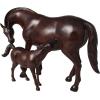 imageDeco 79 Polystone Horse Decorative Sculpture Home Decor Statue Accent Figurine 22quot x 7quot x 25quot BrownDark Brown