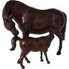 imageDeco 79 Polystone Horse Decorative Sculpture Home Decor Statue Accent Figurine 22quot x 7quot x 25quot BrownDark Brown