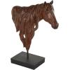 imageDeco 79 Polystone Horse Decorative Sculpture Home Decor Statue Accent Figurine 22quot x 7quot x 25quot BrownDark Brown