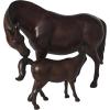imageDeco 79 Polystone Horse Decorative Sculpture Home Decor Statue Accent Figurine 22quot x 7quot x 25quot BrownDark Brown