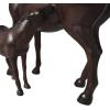 imageDeco 79 Polystone Horse Decorative Sculpture Home Decor Statue Accent Figurine 22quot x 7quot x 25quot BrownDark Brown