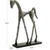 imageDeco 79 Polystone Horse Decorative Sculpture Home Decor Statue Accent Figurine 22quot x 7quot x 25quot BrownSilver