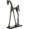imageDeco 79 Polystone Horse Decorative Sculpture Home Decor Statue Accent Figurine 22quot x 7quot x 25quot BrownSilver