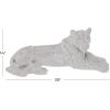 imageDeco 79 Polystone Leopard Decorative Sculpture Floor Home Decor Statue with Carved Faceted Diamond Exterior Accent Figurine 39quot x 19quot x 14quot SilverSilver