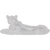 imageDeco 79 Polystone Leopard Decorative Sculpture Floor Home Decor Statue with Carved Faceted Diamond Exterior Accent Figurine 39quot x 19quot x 14quot SilverSilver