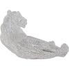imageDeco 79 Polystone Leopard Decorative Sculpture Floor Home Decor Statue with Carved Faceted Diamond Exterior Accent Figurine 39quot x 19quot x 14quot SilverSilver