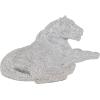 imageDeco 79 Polystone Leopard Decorative Sculpture Floor Home Decor Statue with Carved Faceted Diamond Exterior Accent Figurine 39quot x 19quot x 14quot SilverSilver
