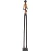 imageDeco 79 Polystone Musician Decorative Sculpture Tall Long Legged Jazz Band Home Decor Statues with Black Base Stand Set of 4 Accent Figurines 5quotW 40quotH BrownBrown