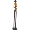 imageDeco 79 Polystone Musician Decorative Sculpture Tall Long Legged Jazz Band Home Decor Statues with Black Base Stand Set of 4 Accent Figurines 5quotW 40quotH BrownBrown