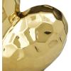 imageDeco 79 Porcelain Ceramic Heart Decorative Sculpture Dimensional Angled Origami Inspired Home Decor Statue Accent Figurine 8quot x 3quot x 8quot GoldAntique Gold