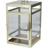 imageDeco 79 Stainless Steel Pillar Candle Lantern 10quot x 10quot x 21quot GoldGold