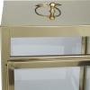 imageDeco 79 Stainless Steel Pillar Candle Lantern 10quot x 10quot x 21quot GoldGold