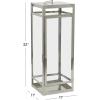 imageDeco 79 Stainless Steel Pillar Candle Lantern 10quot x 10quot x 21quot GoldSilver