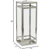 imageDeco 79 Stainless Steel Pillar Candle Lantern 10quot x 10quot x 21quot GoldSilver