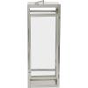 imageDeco 79 Stainless Steel Pillar Candle Lantern 10quot x 10quot x 21quot GoldSilver