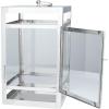 imageDeco 79 Stainless Steel Pillar Candle Lantern 10quot x 10quot x 21quot Silver