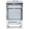 imageDeco 79 Stainless Steel Pillar Candle Lantern 10quot x 10quot x 21quot Silver