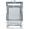 imageDeco 79 Stainless Steel Pillar Candle Lantern 10quot x 10quot x 21quot Silver