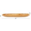 imageDeco 79 Teak Wood Handmade Living Room Decor Tray Live Edge Ottoman Tray Serving Tray 27quot x 6quot x 3quot Brown27 x 6 x 3
