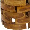 imageDeco 79 Teak Wood Handmade Side End Accent Table Live Edge End Table with Brick Inspired Design Side Table 14quot x 14quot x 18quot Light BrownLight Brown