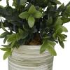 imageDeco 79 The Novogratz Faux Foliage Eucalyptus Artificial Plant with Realistic Leaves and Patterned Porcelain Pot 9quot x 9quot x 11quot Green