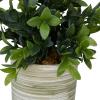 imageDeco 79 The Novogratz Faux Foliage Eucalyptus Artificial Plant with Realistic Leaves and Patterned Porcelain Pot 9quot x 9quot x 11quot Green