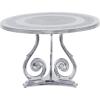 imageDeco 79 Traditional Aluminum Coffee Table 31quotW x 21quotH Silver