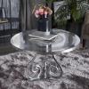 imageDeco 79 Traditional Aluminum Coffee Table 31quotW x 21quotH Silver