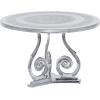 imageDeco 79 Traditional Aluminum Coffee Table 31quotW x 21quotH Silver