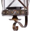 imageDeco 79 Traditional Glass Floral Wall Sconce 7quot x 6quot x 20quot Bronze Pack of 4