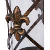 imageDeco 79 Traditional Glass Floral Wall Sconce 7quot x 6quot x 20quot Bronze Pack of 4