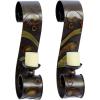 imageDeco 79 Traditional Metal Solid Wall Sconce Set of 2 5quotW 19quotH Black