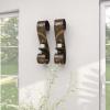 imageDeco 79 Traditional Metal Solid Wall Sconce Set of 2 5quotW 19quotH Black