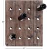 imageDeco 79 Wood 16 Bottle Wall Wine Rack 21quot x 4quot x 25quot Brown21 x 4 x 25