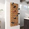 imageDeco 79 Wood 16 Bottle Wall Wine Rack 21quot x 4quot x 25quot Brown21 x 4 x 57