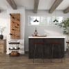 imageDeco 79 Wood 16 Bottle Wall Wine Rack 21quot x 4quot x 25quot Brown21 x 4 x 57