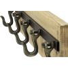 imageDeco 79 Wood 5 Hanger Wall Hook with Black Metal Hardware 24quot x 4quot x 6quot Brown