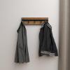 imageDeco 79 Wood 5 Hanger Wall Hook with Black Metal Hardware 24quot x 4quot x 6quot Brown