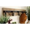 imageDeco 79 Wood 5 Hanger Wall Hook with Black Metal Hardware 24quot x 4quot x 6quot Brown